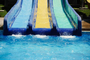 swimming pool with blue water